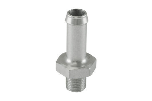 Fitting 10mm / 3/8 Hose End to -1/8 NPT Male Straight - Silver | ML Performance Car Parts