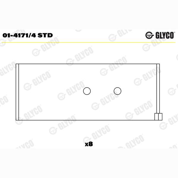 GLYCO 01-4171/4STD Connecting Rod Bearing