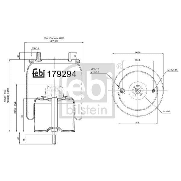 FEBI FE179294 Air Suspension Bellow