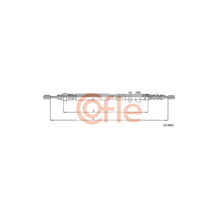 Cofle 10.4682 Hand Brake Cable for Citroen XM