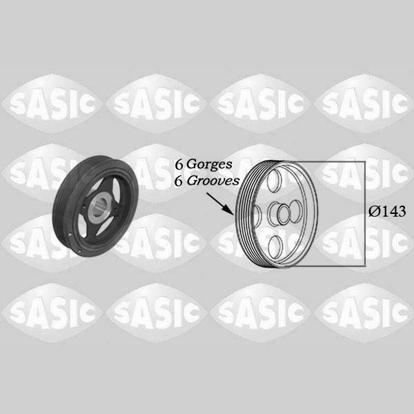 SASIC SAS2154023 Crankshaft Belt Pulley
