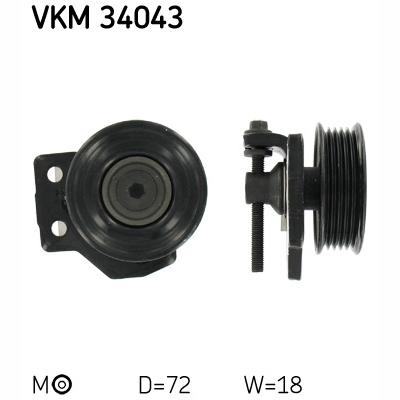 SKF VKM34043 V-Ribbed Belt Deflection/Guide Pulley