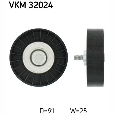 SKF VKM32024 V-Ribbed Belt Deflection/Guide Pulley