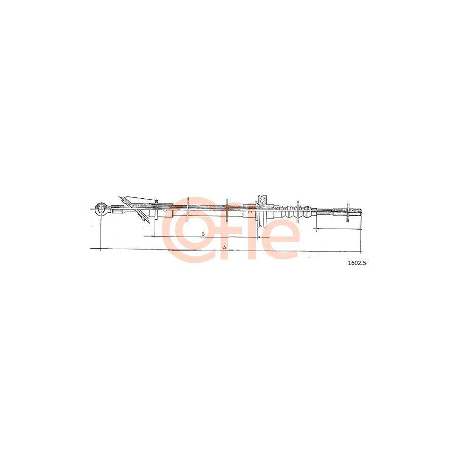 Cofle 15.1355 Clutch Cable for Rover Montego