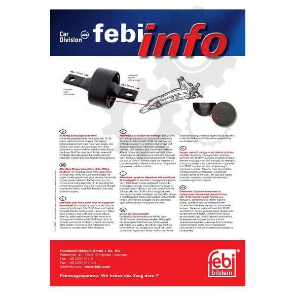 FEBI FE18183 Axle Beam Bushing