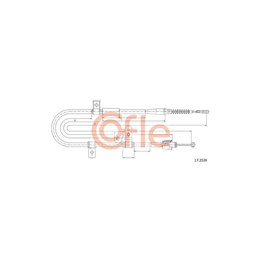 Cofle 17.2526 Hand Brake Cable for Hyundai Coupe