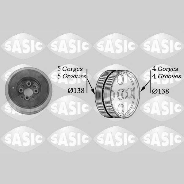 SASIC SAS2156004 Crankshaft Belt Pulley