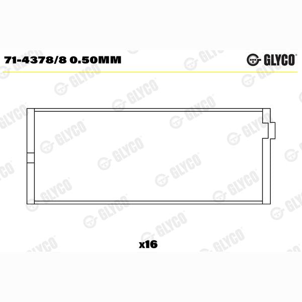 GLYCO 71-4378/80.50MM Connecting Rod Bearing