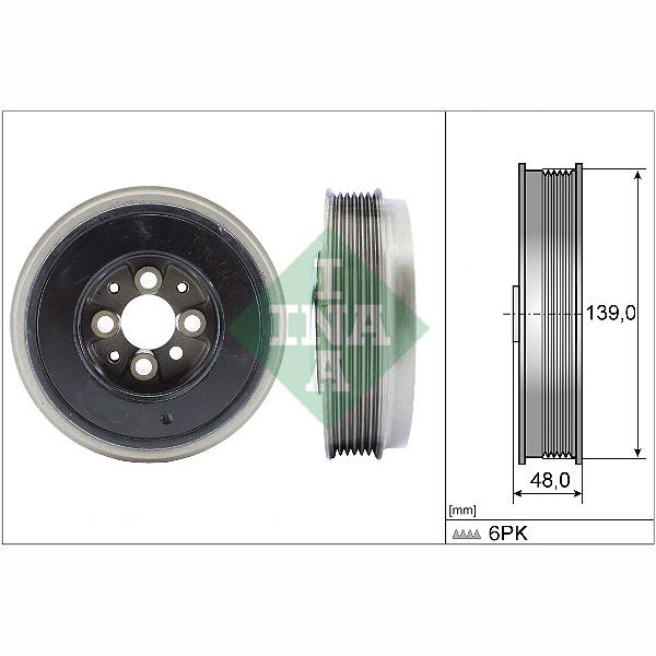 INA 544006510 Crankshaft Belt Pulley