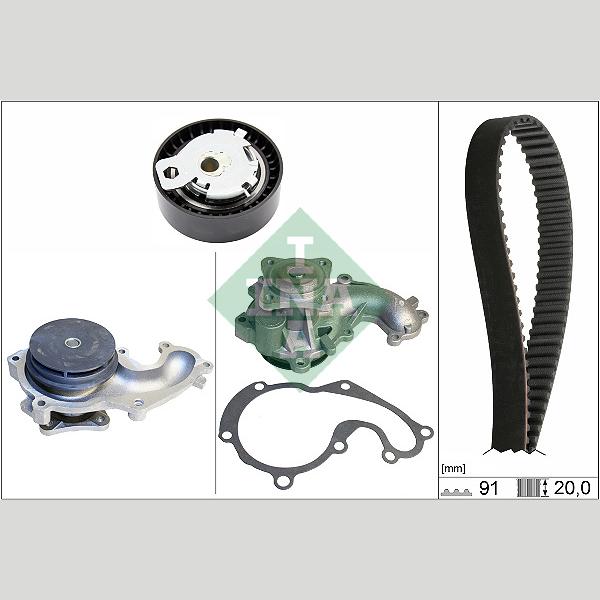 INA 530014230 Water Pump & Timing Belt Kit