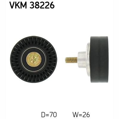 SKF VKM38226 V-Ribbed Belt Deflection/Guide Pulley