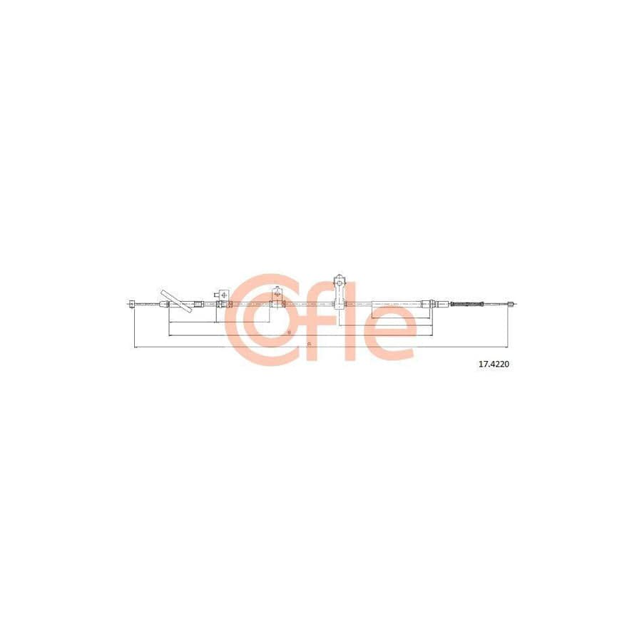 Cofle 92.17.4220 Hand Brake Cable for Honda Hr-V I (Gh)