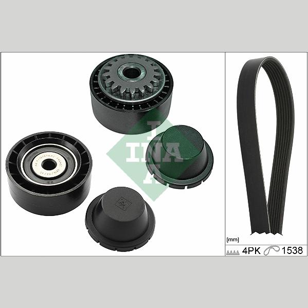 INA 529028010 V-Ribbed Belt Set