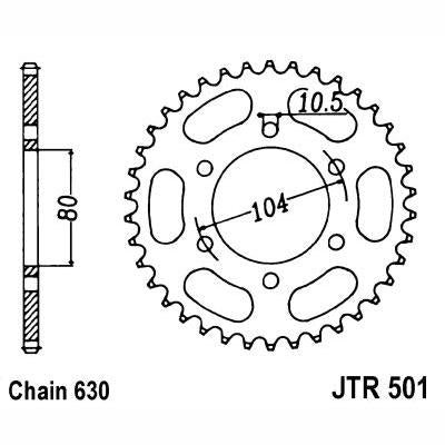 JT JTR501,37 Chain Sprocket