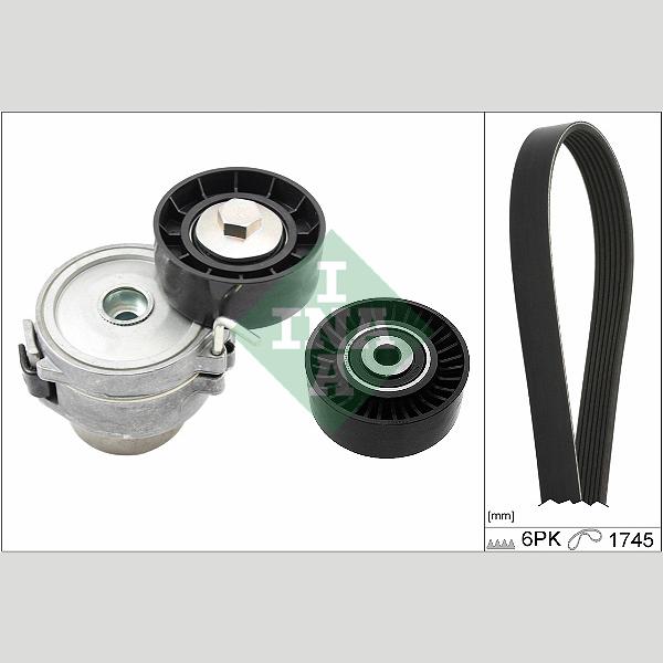 INA 529051810 V-Ribbed Belt Set