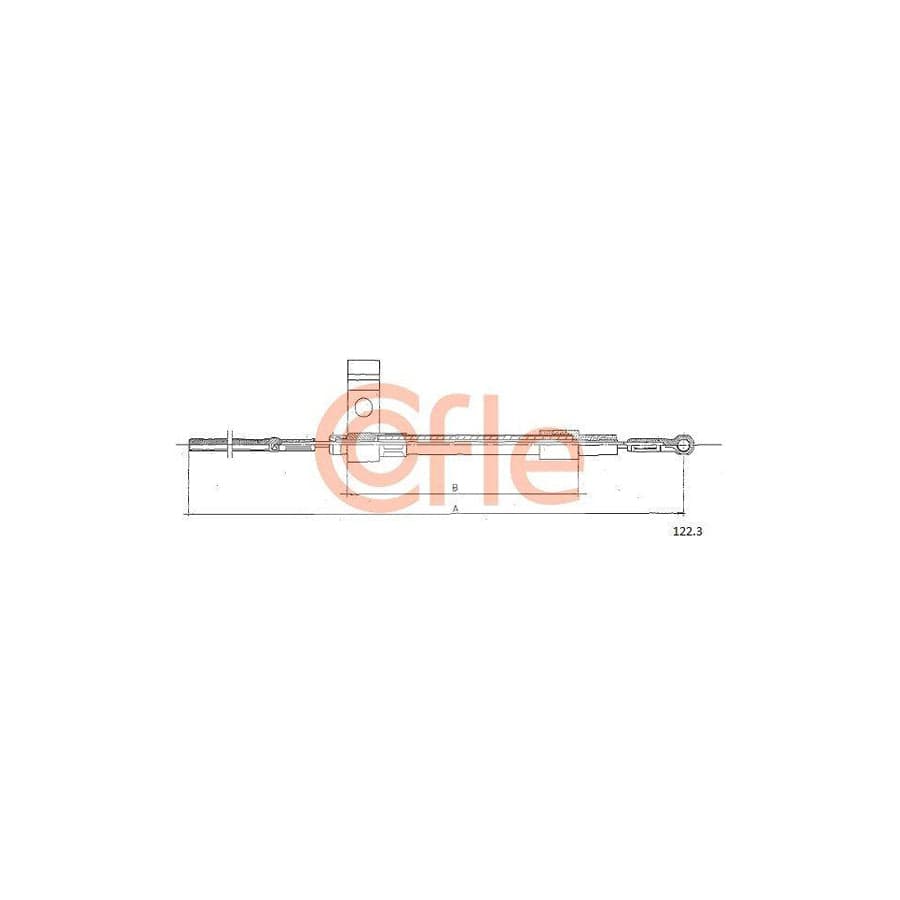 Cofle 122.3 Clutch Cable for Fiat 500 Saloon