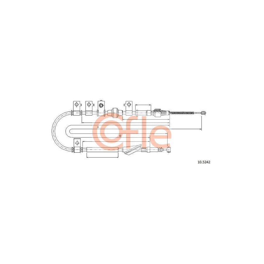 Cofle 10.5242 Hand Brake Cable for Rover 200 Hatchback (Rf)