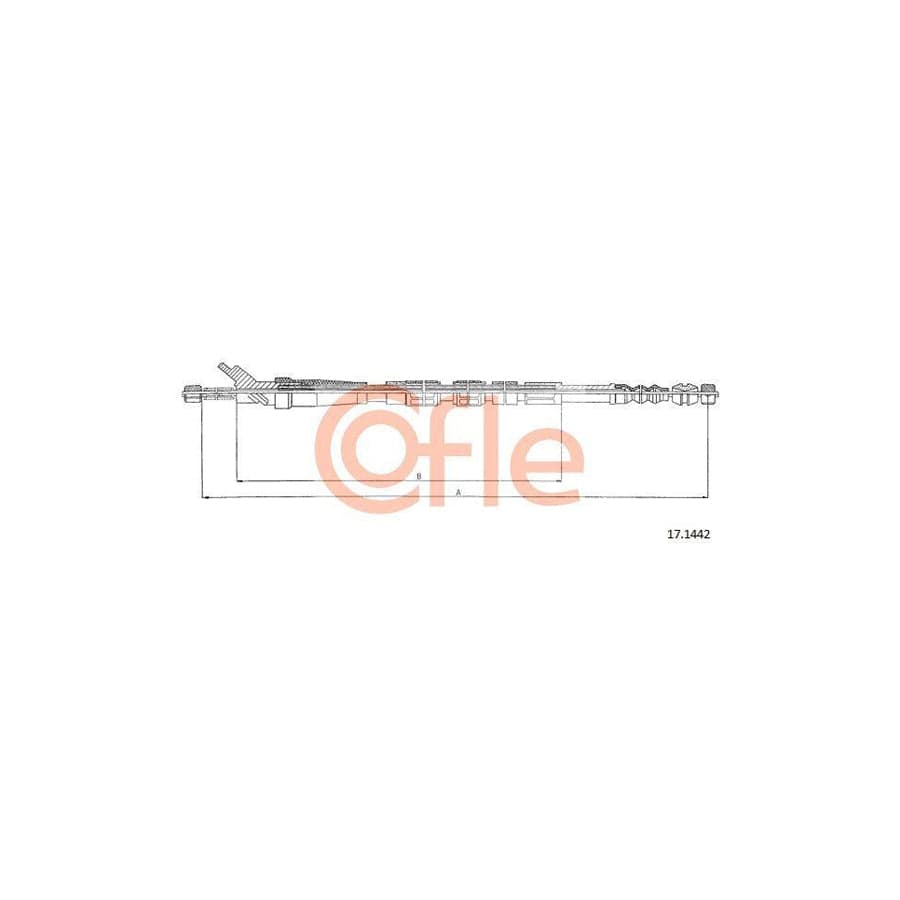 Cofle 17.1442 Hand Brake Cable for Toyota Corolla