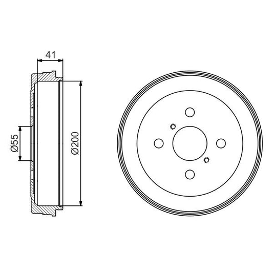 BOSCH 0986477199 Brake Drum