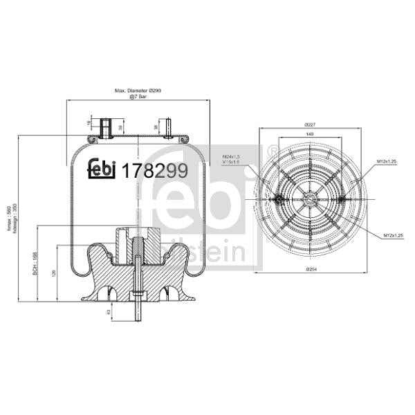 FEBI FE178299 Air Suspension Bellow