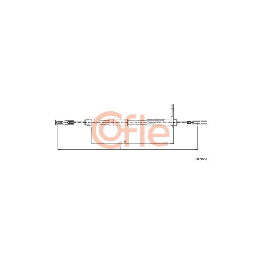 Cofle 10.9451 Hand Brake Cable Suitable for Mercedes-Benz Slk (R170)