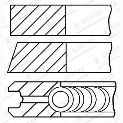 GOETZE 08-500500-00 Piston Ring Kit
