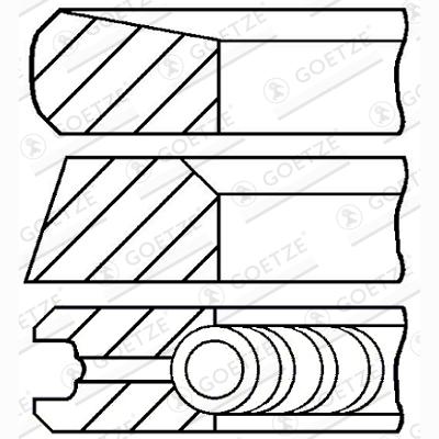 GOETZE 08-113507-00 Piston Ring Kit