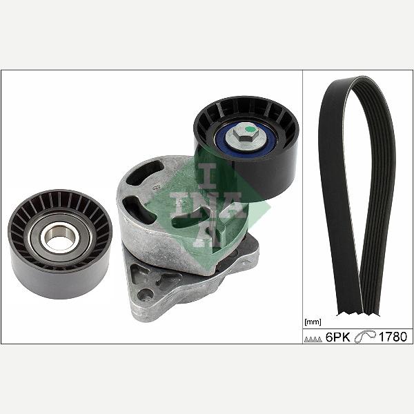 INA 529013710 V-Ribbed Belt Set