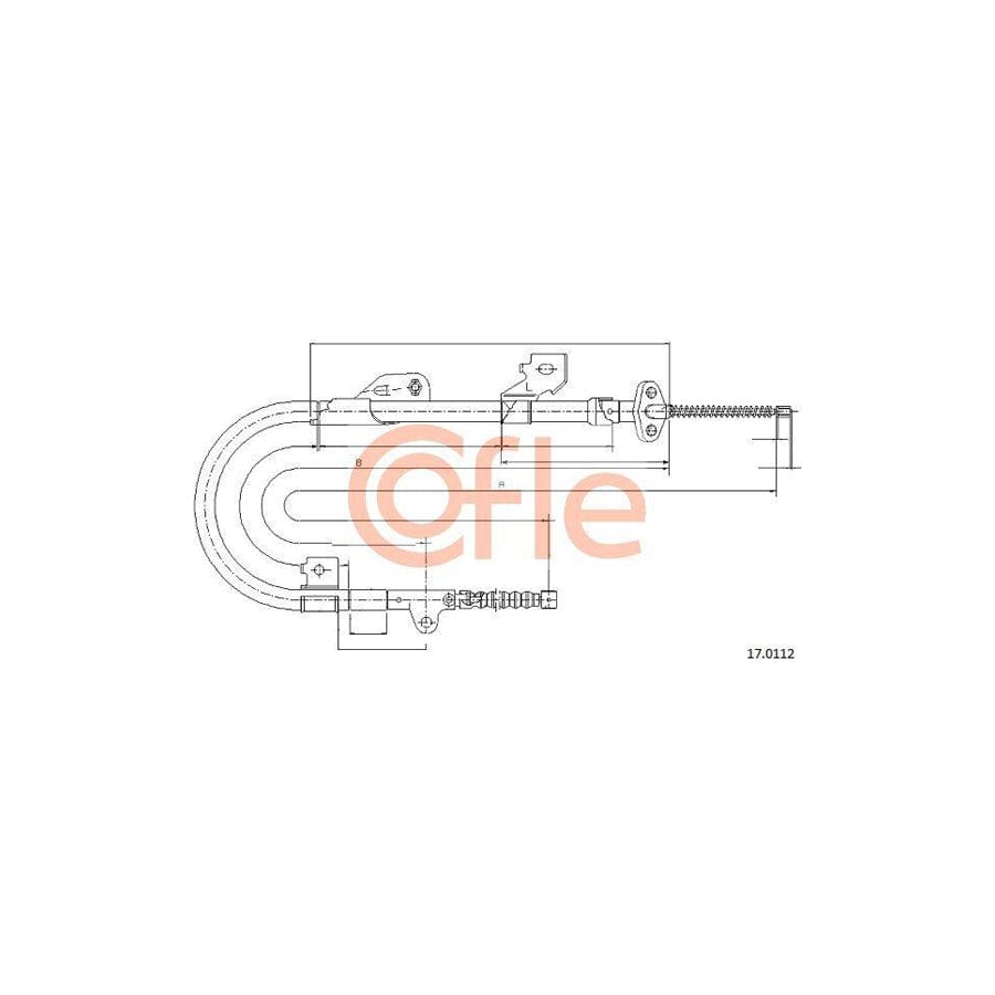 Cofle 92.17.0112 Hand Brake Cable for Nissan Almera