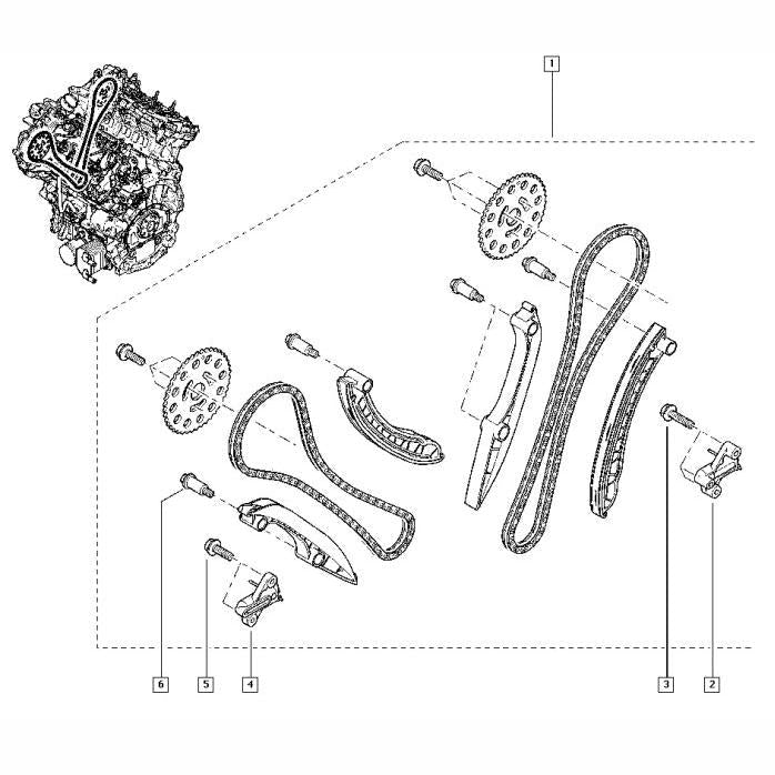 OE RENAULT 130C19028R Timing Chain Kit