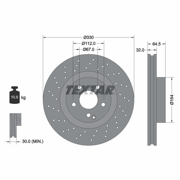 TEXTAR 92120205 Brake Disc
