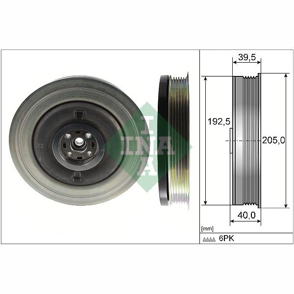 INA 544050310 Crankshaft Belt Pulley