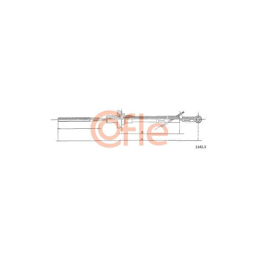 Cofle 1142.3 Clutch Cable for Fiat 128