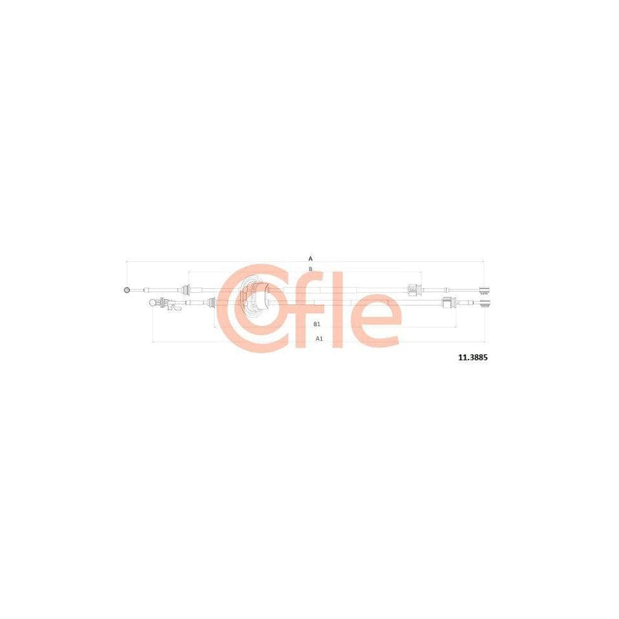Cofle 92.11.3885 Cable, Manual Transmission for Peugeot 307