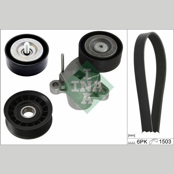 INA 529033710 V-Ribbed Belt Set