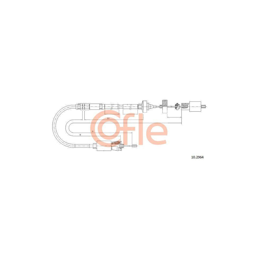 Cofle 92.10.2964 Clutch Cable for Renault Laguna