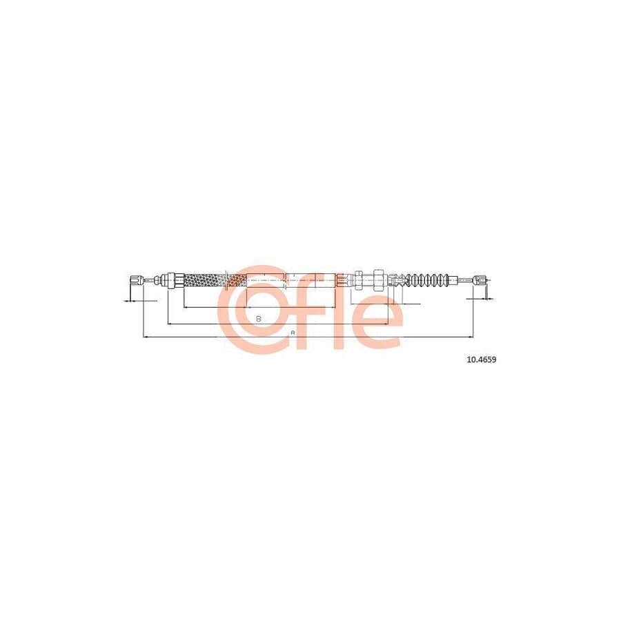 Cofle 10.4659 Hand Brake Cable for Citroen Xantia