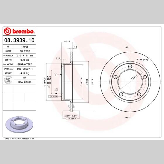 OE IVECO 93162190 Disc Brake Caliper Repair Kit