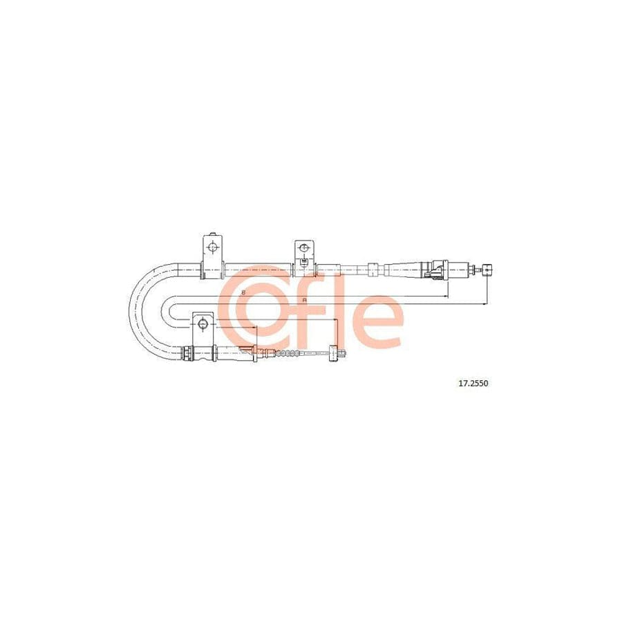 Cofle 92.17.2550 Hand Brake Cable for Hyundai Elantra
