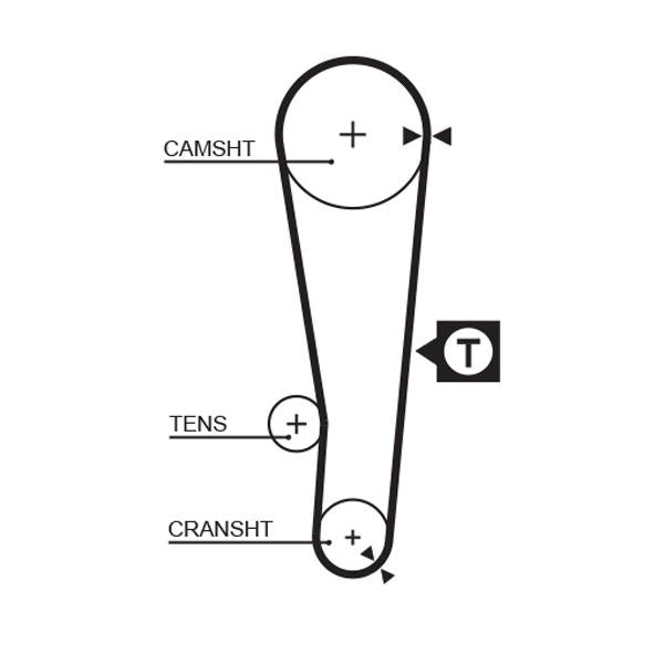 GATES GAT5386XS Timing Belt