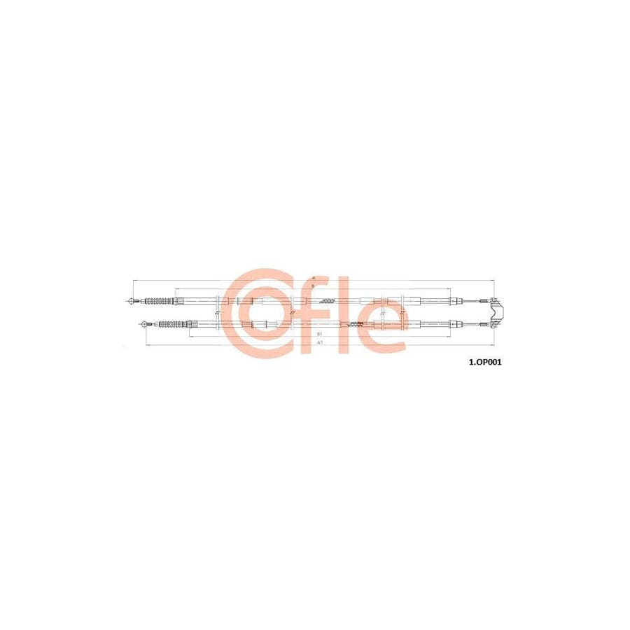 Cofle 92.1.Op001 Hand Brake Cable for Opel Astra
