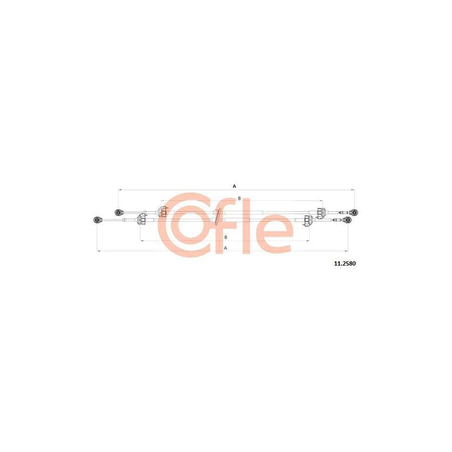 Cofle 11.2580 Cable, Manual Transmission for Opel Agila A (H00)