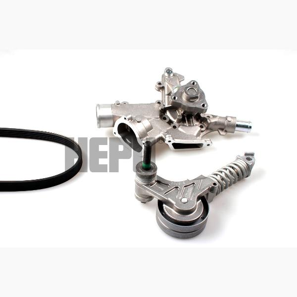 HEPU PK03220 Water Pump + V-Ribbed Belt Kit