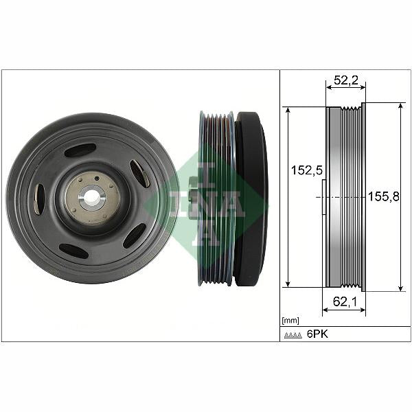 INA 544051510 Crankshaft Belt Pulley
