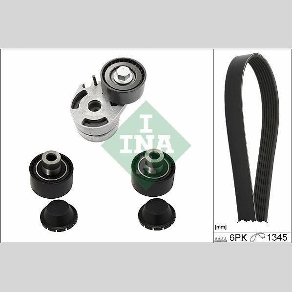 INA 529018610 V-Ribbed Belt Set