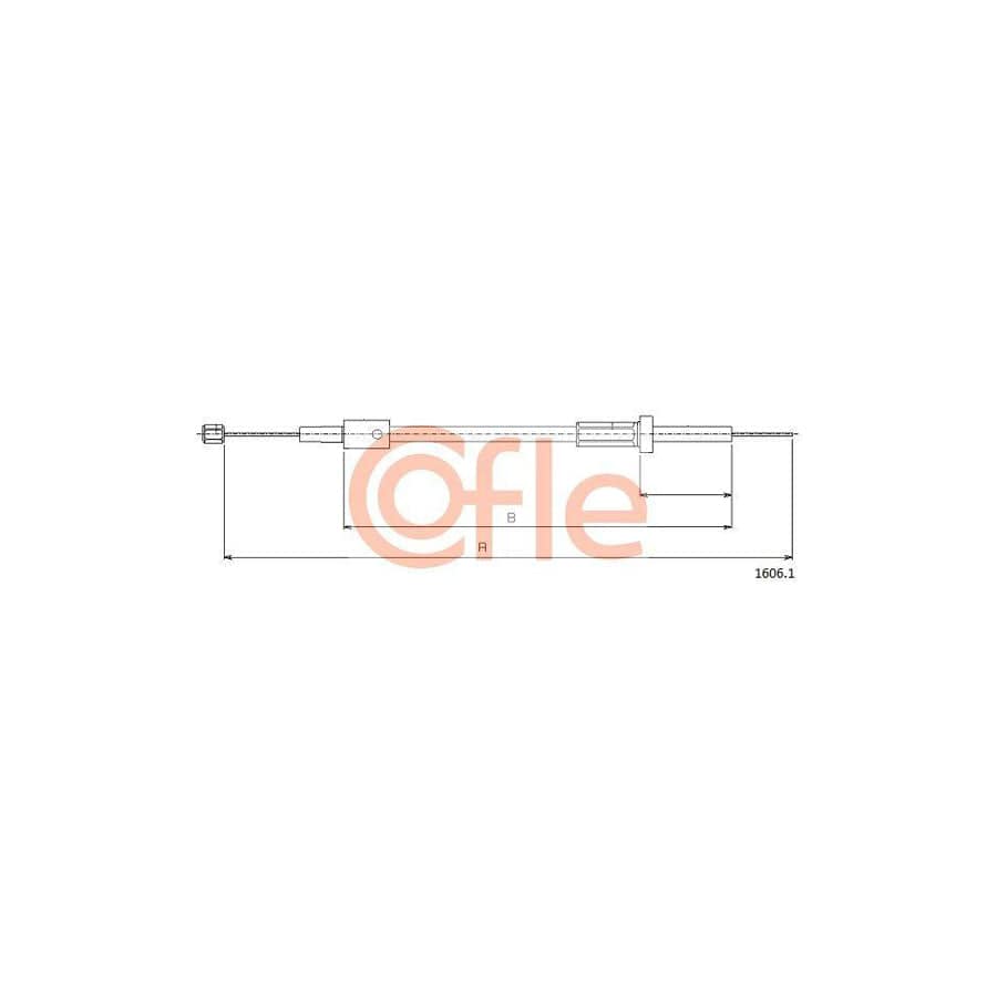 Cofle 1606.1 Bonnet Cable for Fiat Regata Saloon (138)