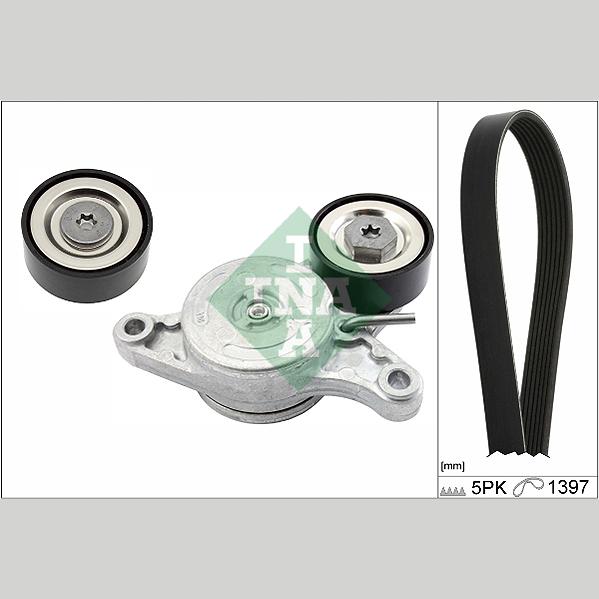 INA 529018010 V-Ribbed Belt Set