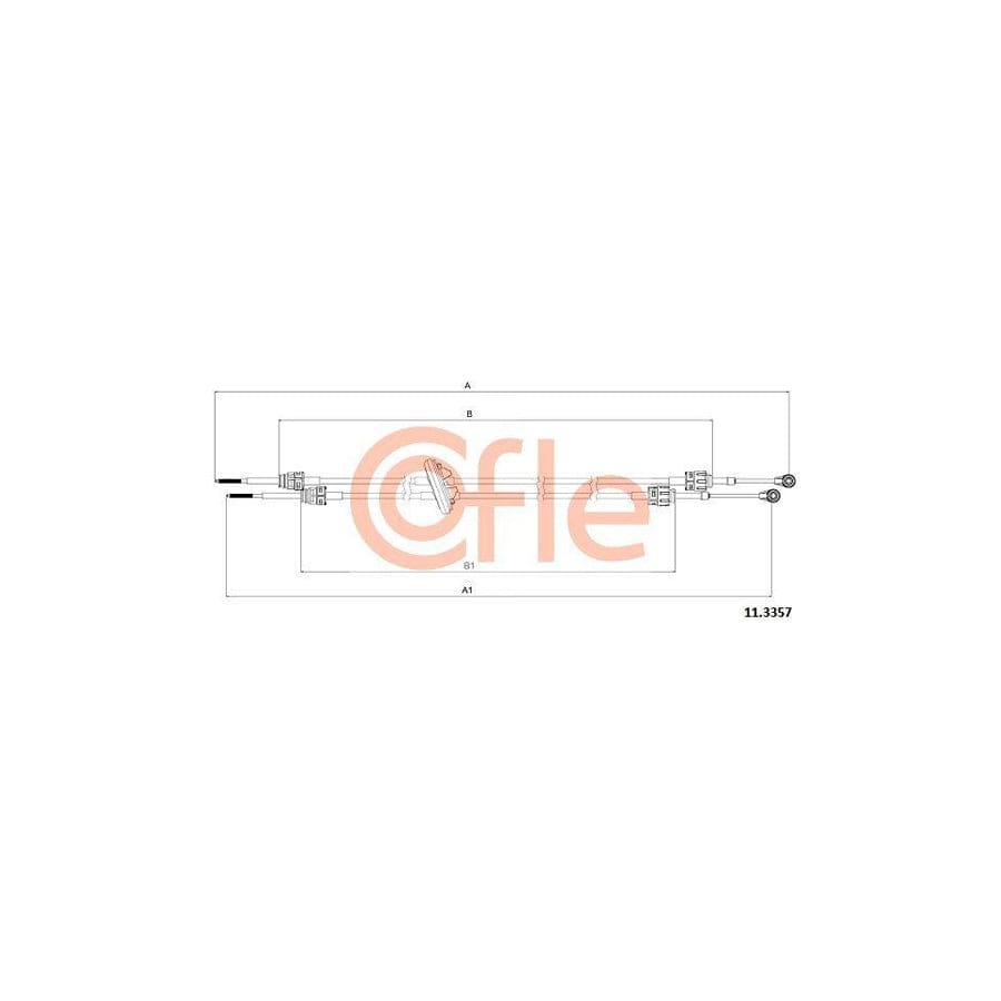 Cofle 11.3357 Cable, Manual Transmission