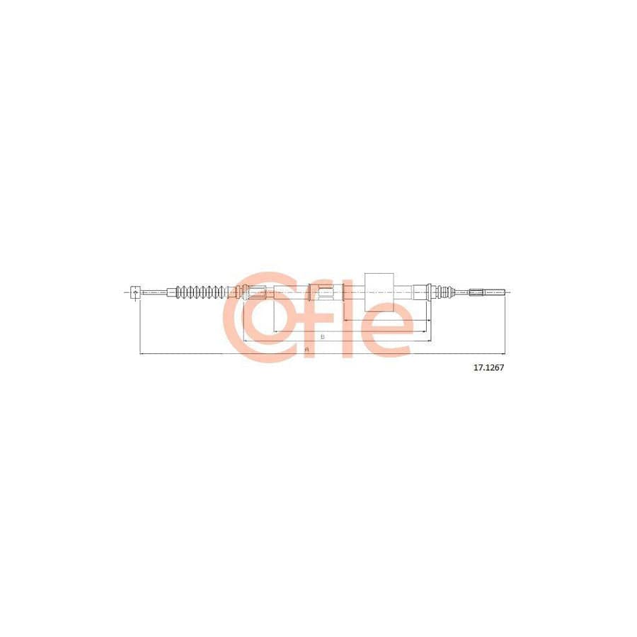 Cofle 17.1267 Hand Brake Cable for Toyota Hiace