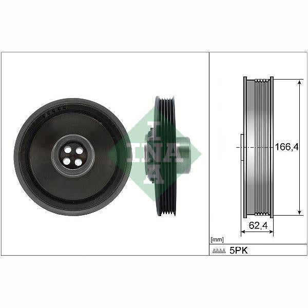 INA 544017110 Crankshaft Belt Pulley